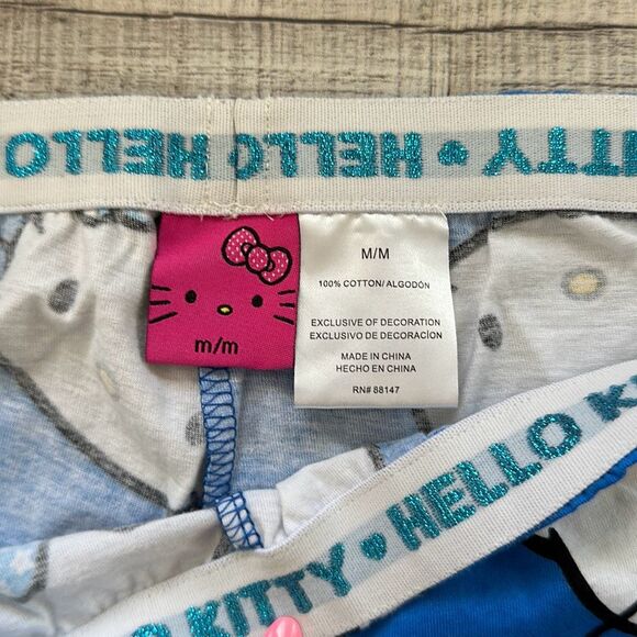 NWT Hello Kitty Blue Capri Pajama Pants | M - Picture 2 of 8